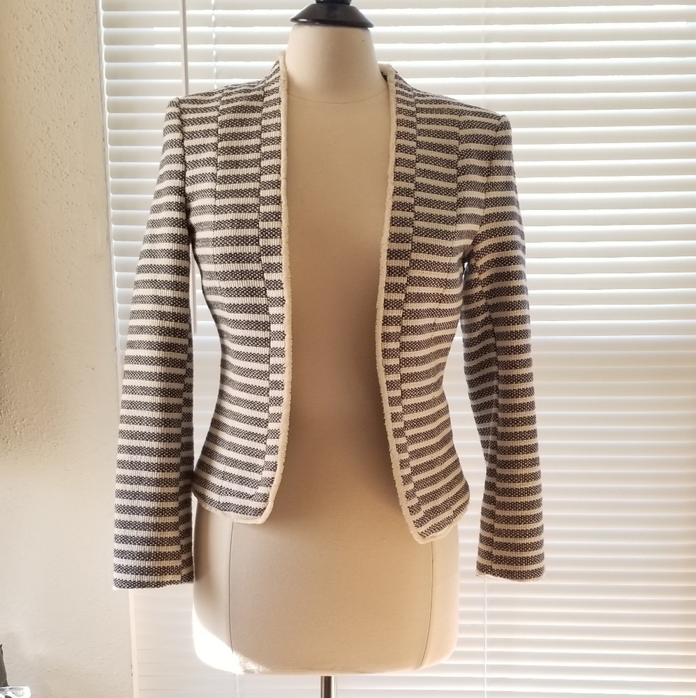 Striped Textured Blazer - Picture 3 of 7